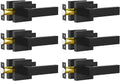 Passage Door Lever 6 Pack Matte Black Interior Door Handles - Heavy