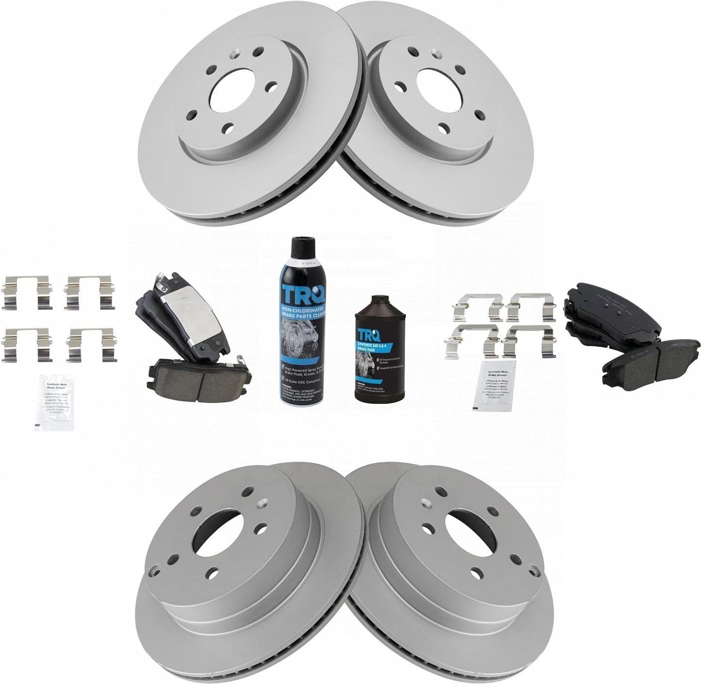 TRQ Brake Pad & Rotor Kit for 2010-2017 Chevrolet Equinox