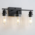 3-Light Matte Black Bathroom Vanity Light - Modern Wall Sconce