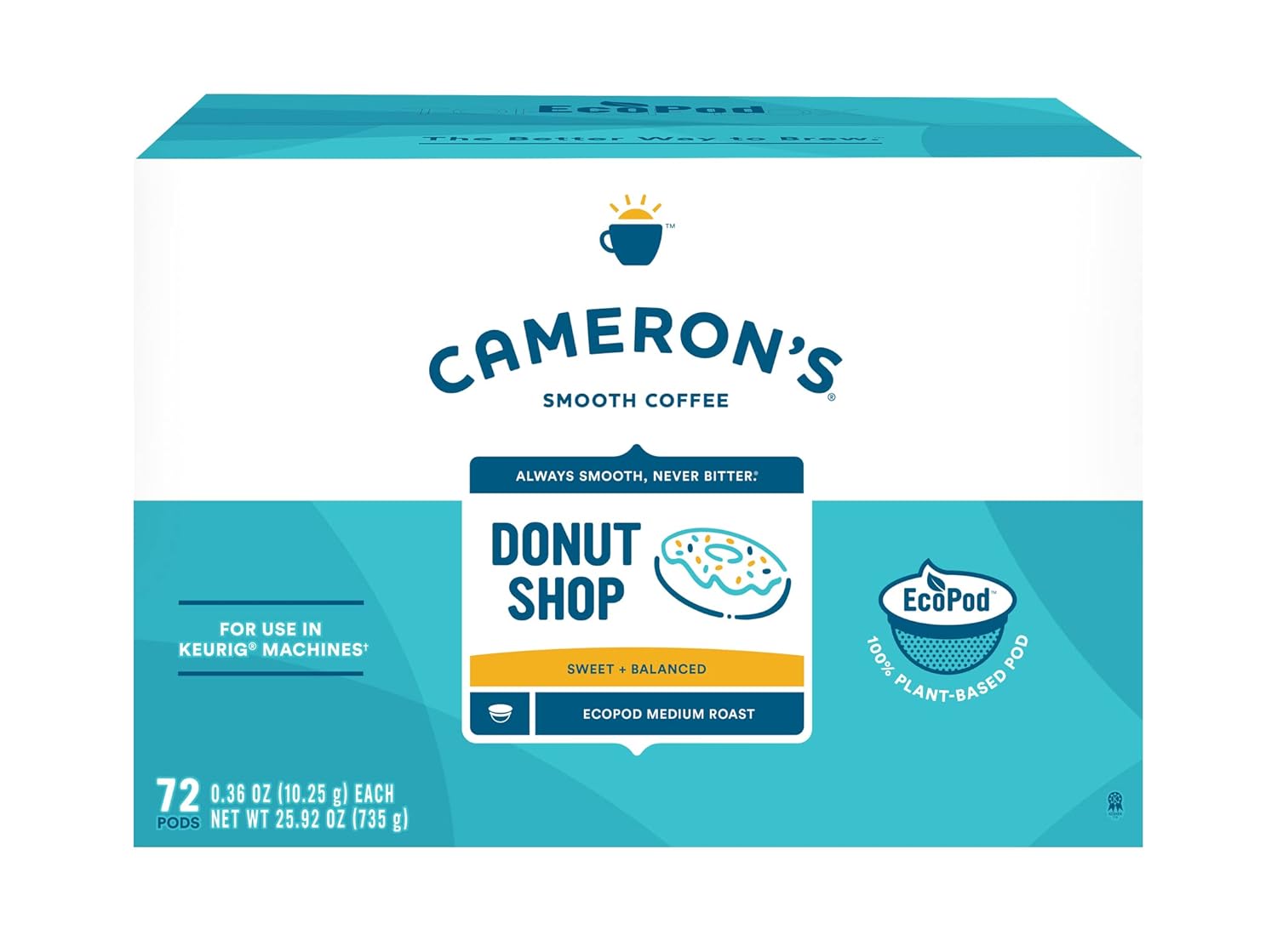 Cameron's Coffee Single Serve Pods Donut Shop 72 Count Review