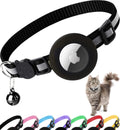 Reflective Airtag Cat Collar with Bell - Keep Your Cat Safe!