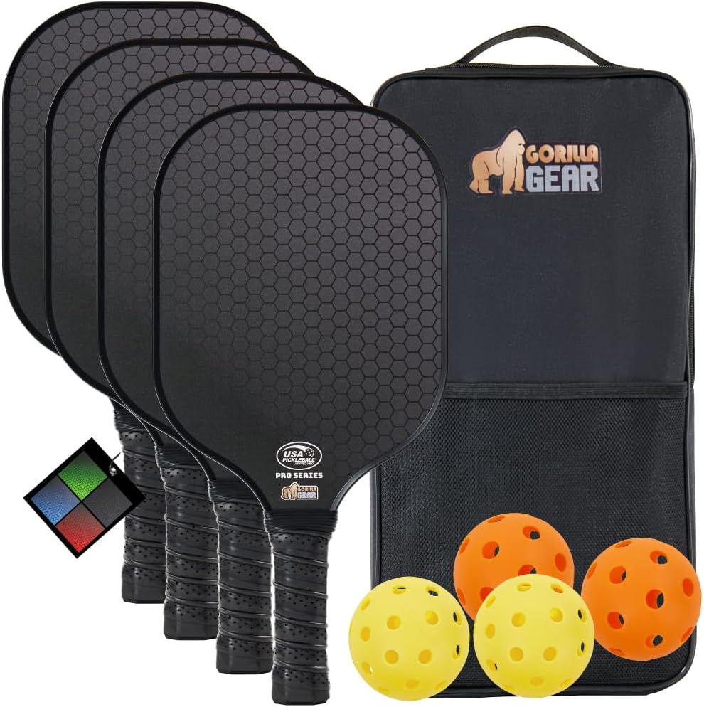 Gorilla Gear USAPA Approved Pickleball Starter Set for All Levels