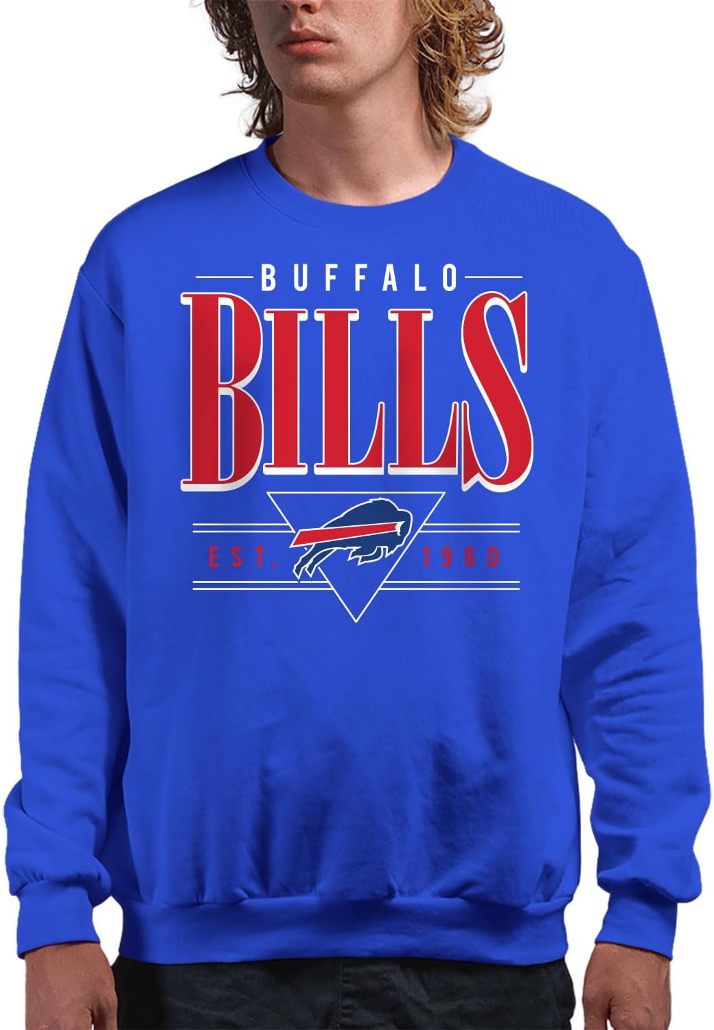 Junk Food Men's Standard x NFL Established Retro Crew Fleece