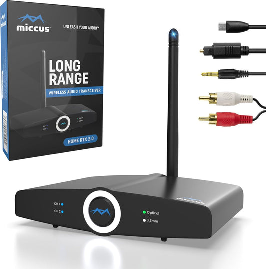 Long Range Bluetooth Transmitter for TV PC Stereo Audio Streaming