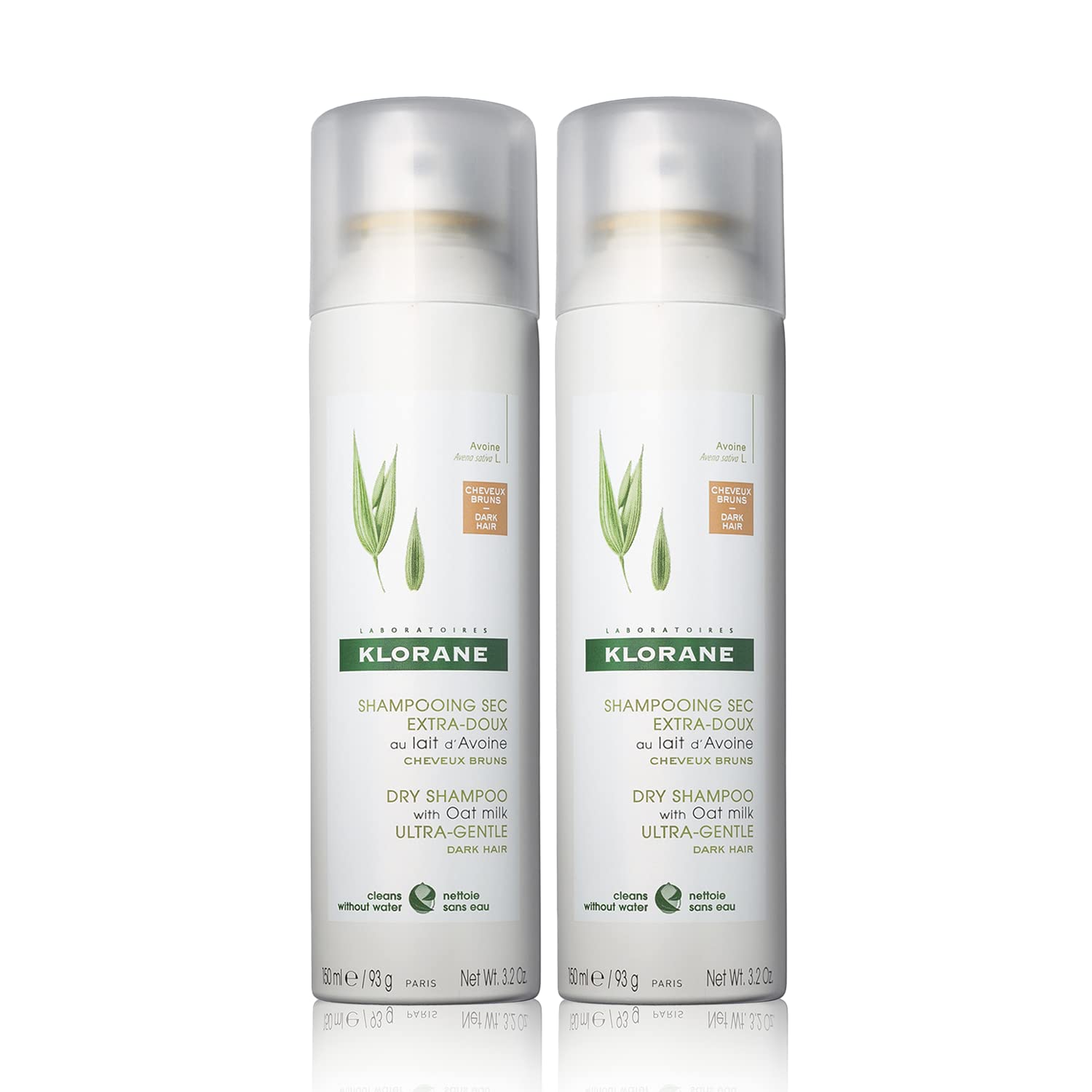 Klorane Dry Shampoo with Oat Milk for Dark Hair - Natural Tint
