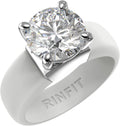 Rinfit Silicone Ring with Stone - Round Cut CZ Solitaire Ring