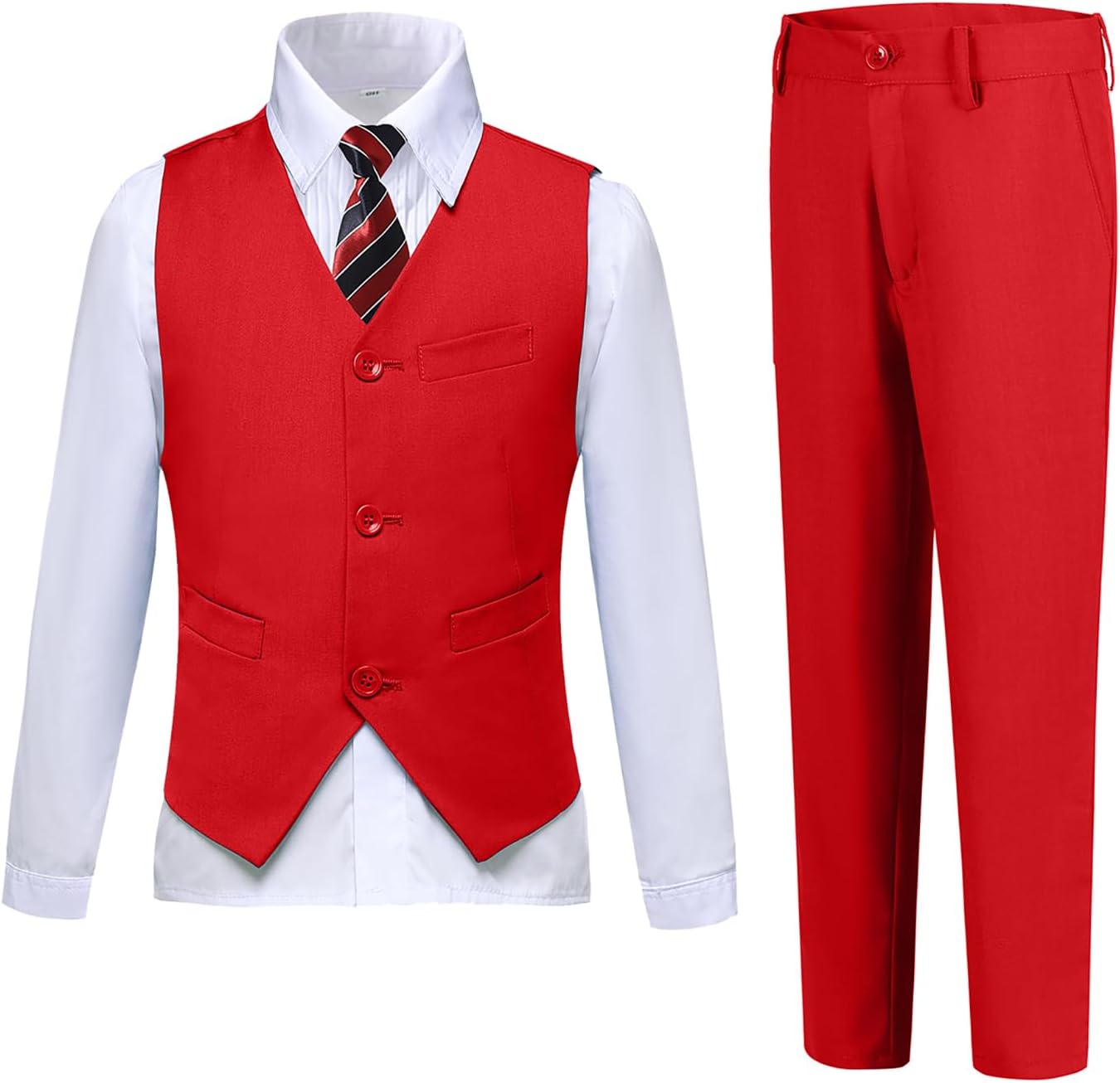 Boys Suits Slim Fit 4 Piece Formal Dresswear Set for Kids