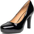 Trary Women's Heels Low Platform Pumps - Classic Round Toe Comfort
