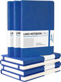 Hardcover A5 Lined Journal Notebook 7-Pack - Durable Pocket Notebooks