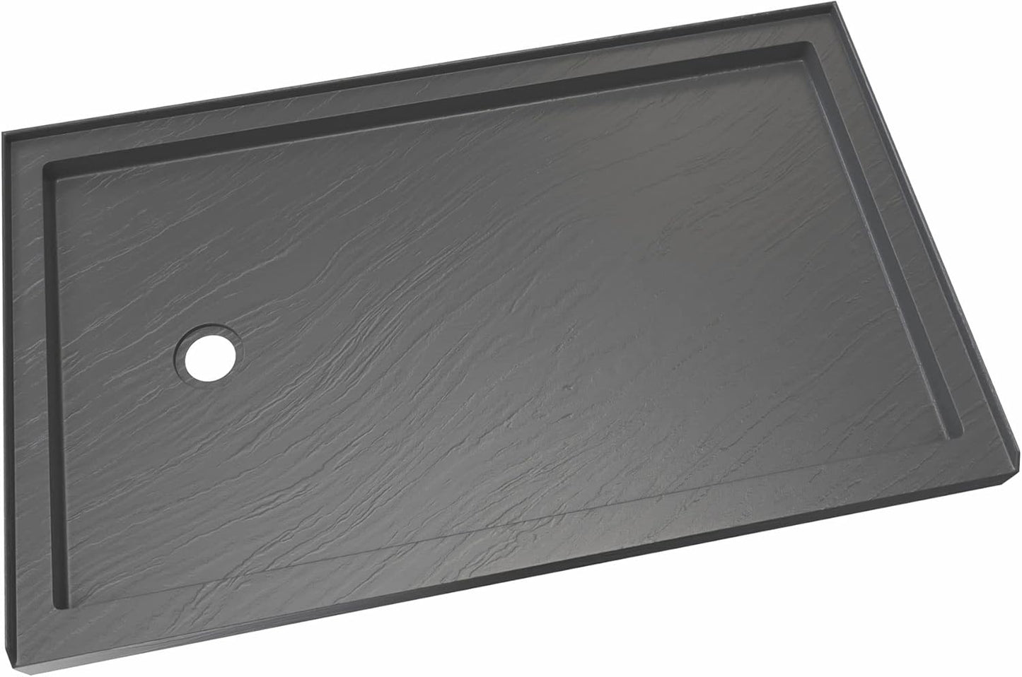 DreamLine SlimLine 34 in D x 60 in W Shower Base in Slate Gray