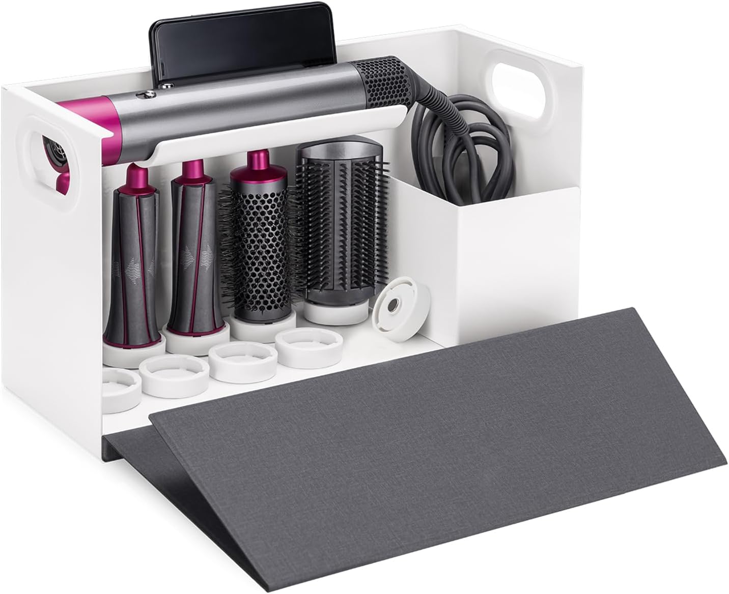 Maclean Magnetic Hair Tool Container | Organize Styling Accessories