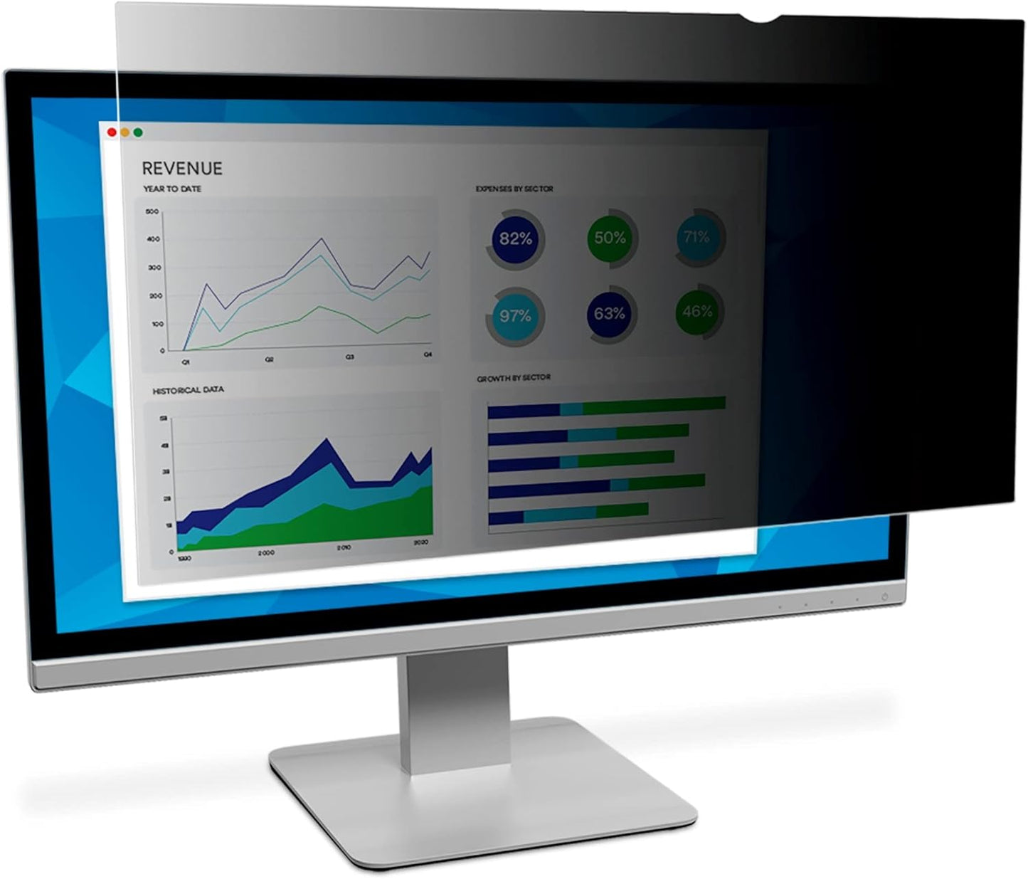 3M Privacy Filter for 23.8 in. Widescreen Monitor - Black