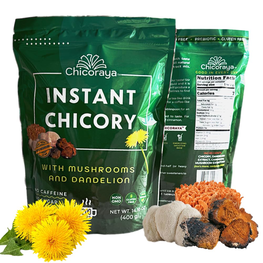 Caffeine-Free Coffee Alternative with Chicory, Dandelion & Mushrooms