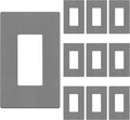 Screwless Decorator Wall Plate Child Safe Outlet Cover - Gloss Grey