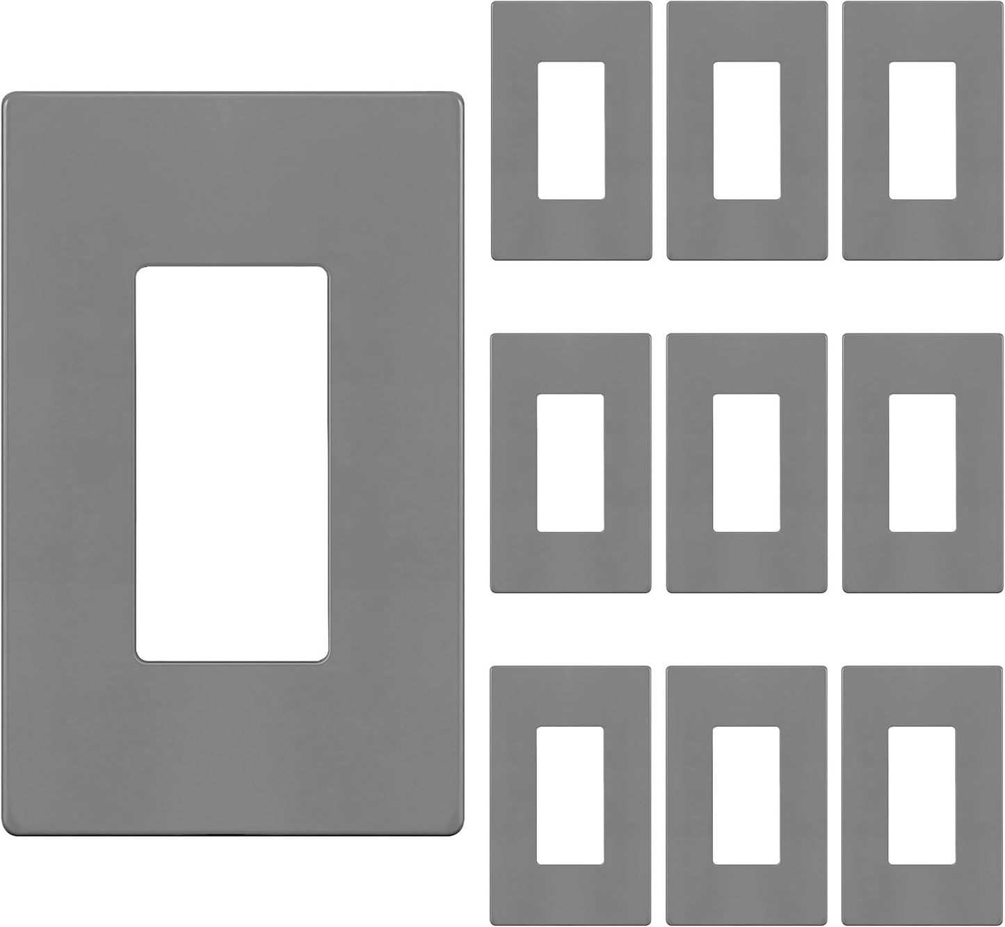 ENERLITES Screwless Decorator Wall Plate for Child Safety