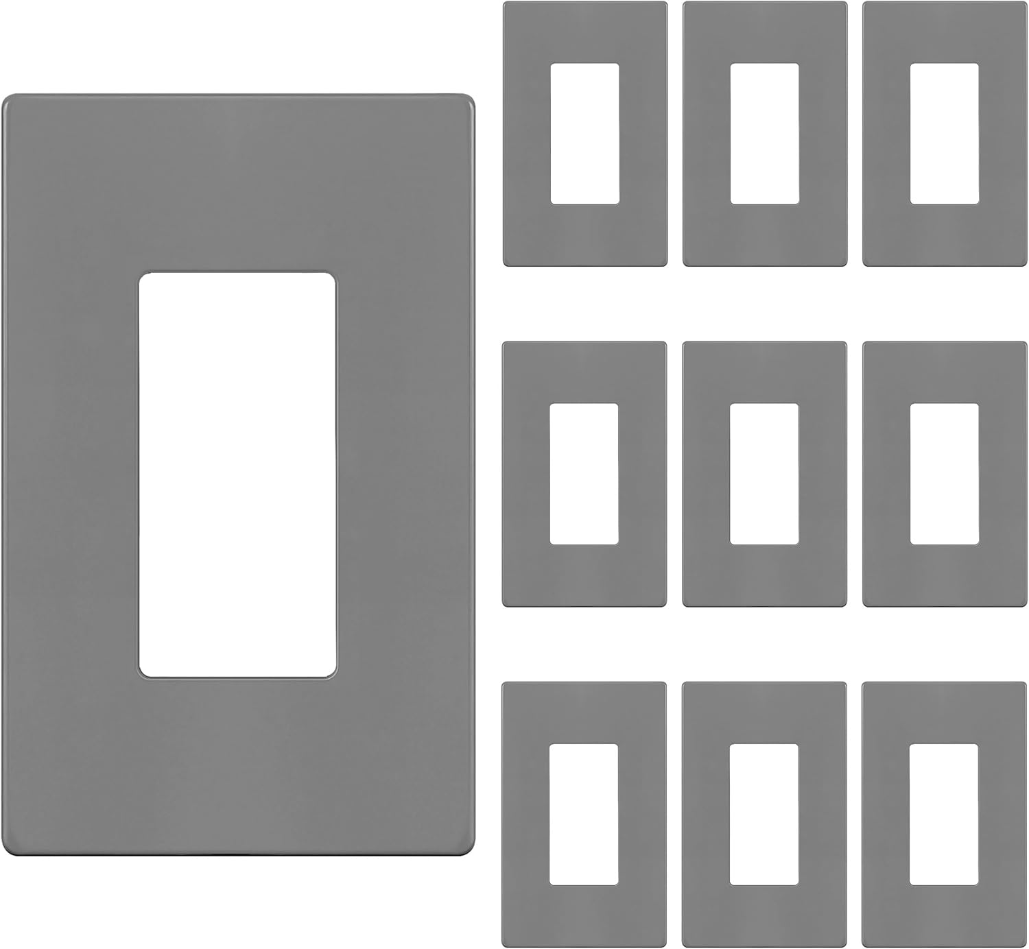ENERLITES Screwless Decorator Wall Plate for Child Safety