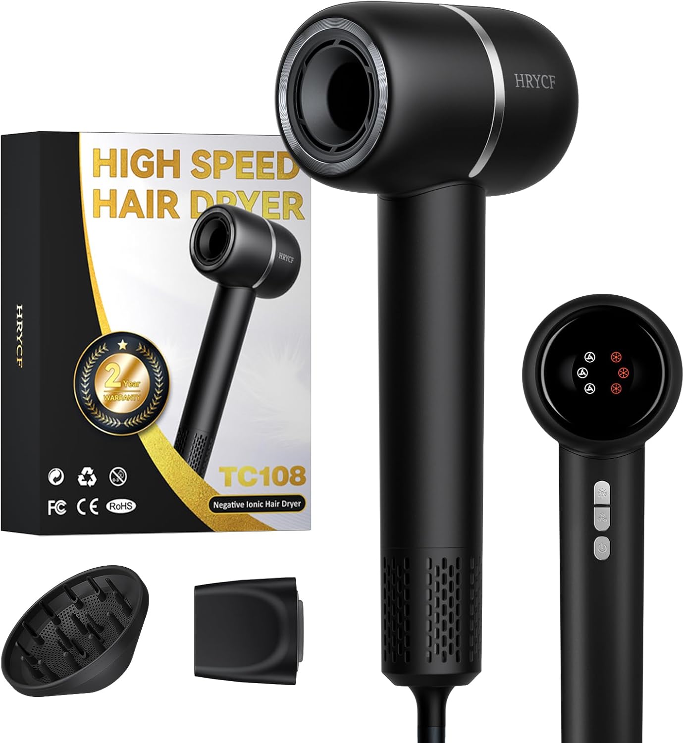 Fast Drying Blow Dryer with Negative Ionic Care for Hair