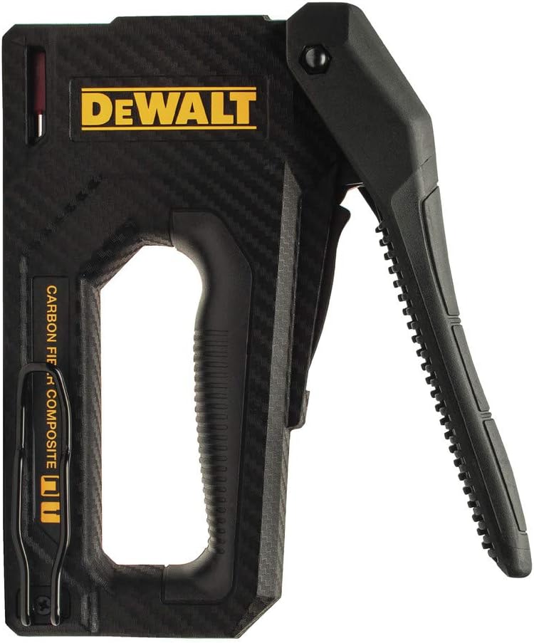 DEWALT Staple Gun with Carbon Fiber Body for Easy Use
