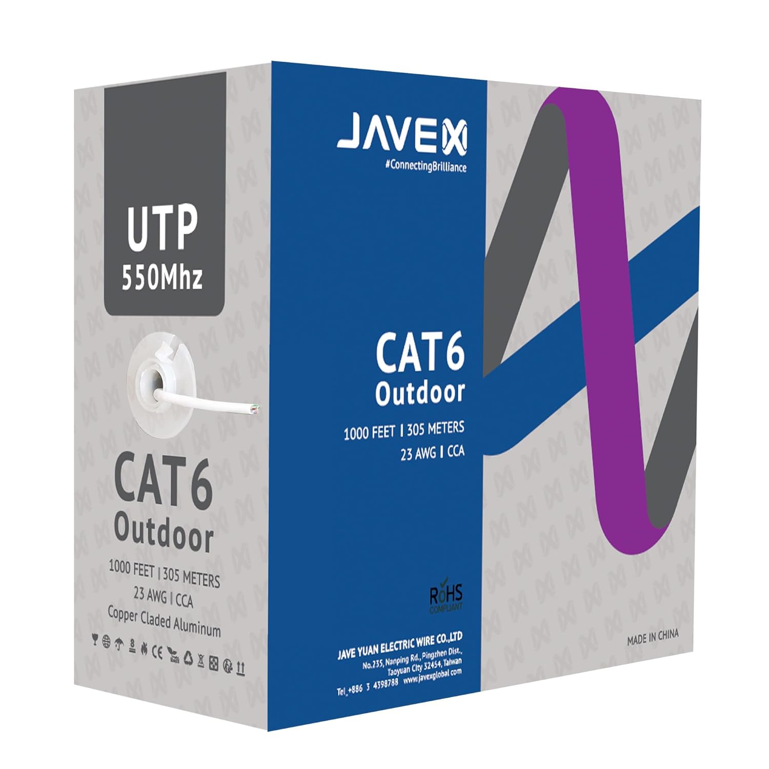JAVEX Cat6 UTP Outdoor Ethernet Cable for Reliable Networking
