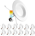 LUXRITE 5/6 Inch LED Recessed Retrofit Downlight for Home