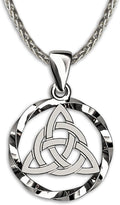 925 Sterling Silver Celtic Knot Necklace - Triquetra Protection Amulet