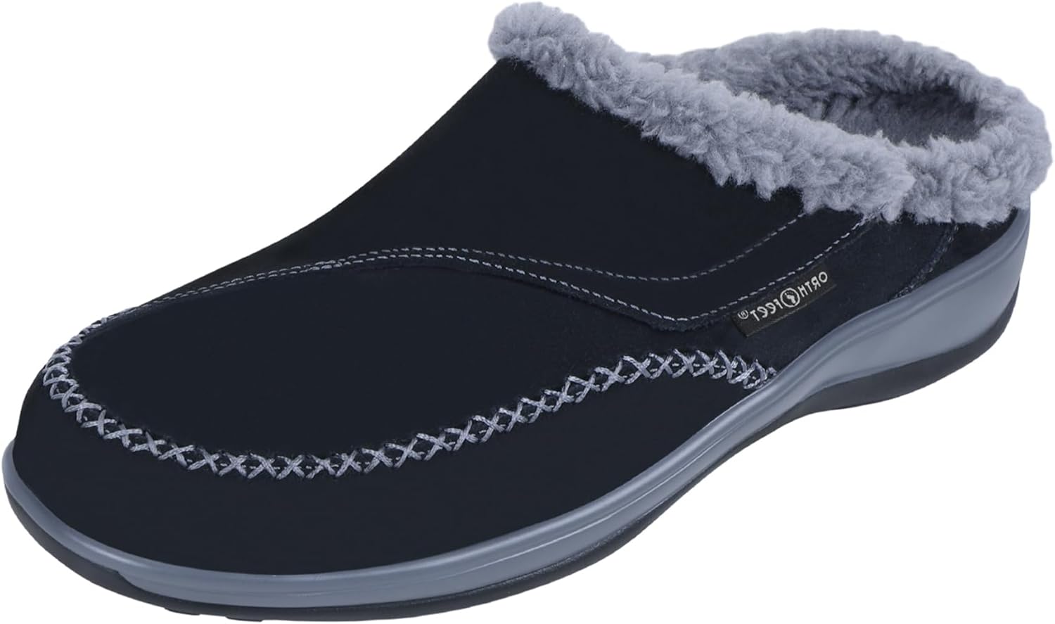 Orthofeet Women's Orthopedic Faux Fur Lined Charlotte Slippers