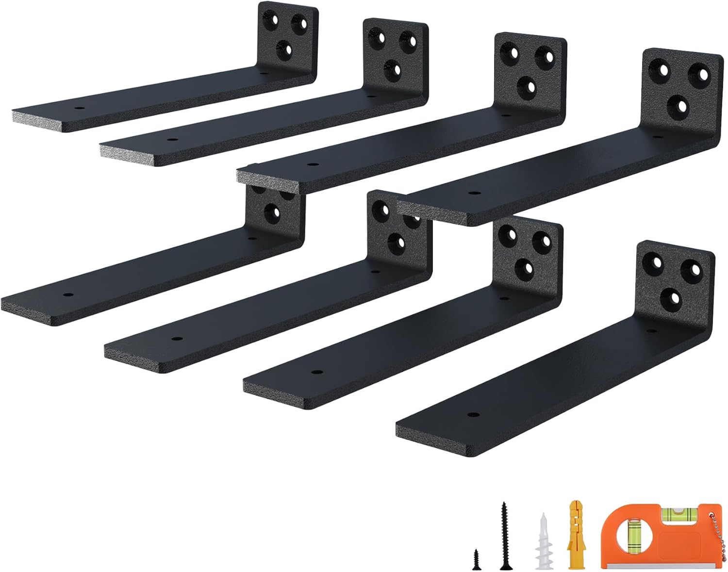 6 Inch Floating Shelf Brackets for Heavy Duty Wall Shelving
