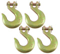 1/2ft Clevis Slip Hook 4 Pack - 11,300 lb WLL Heavy Duty Tow Hooks