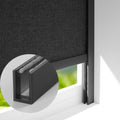U Channel Aluminium Light Blocking Strips for Roller Blinds - Black