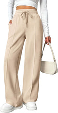 Wide Leg Sweatpants Women High Waisted Baggy Sweat Pants - Soft skin