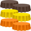 Fall Plastic Round Tablecloths 84 in - Pack of 24 for Thanksgiving