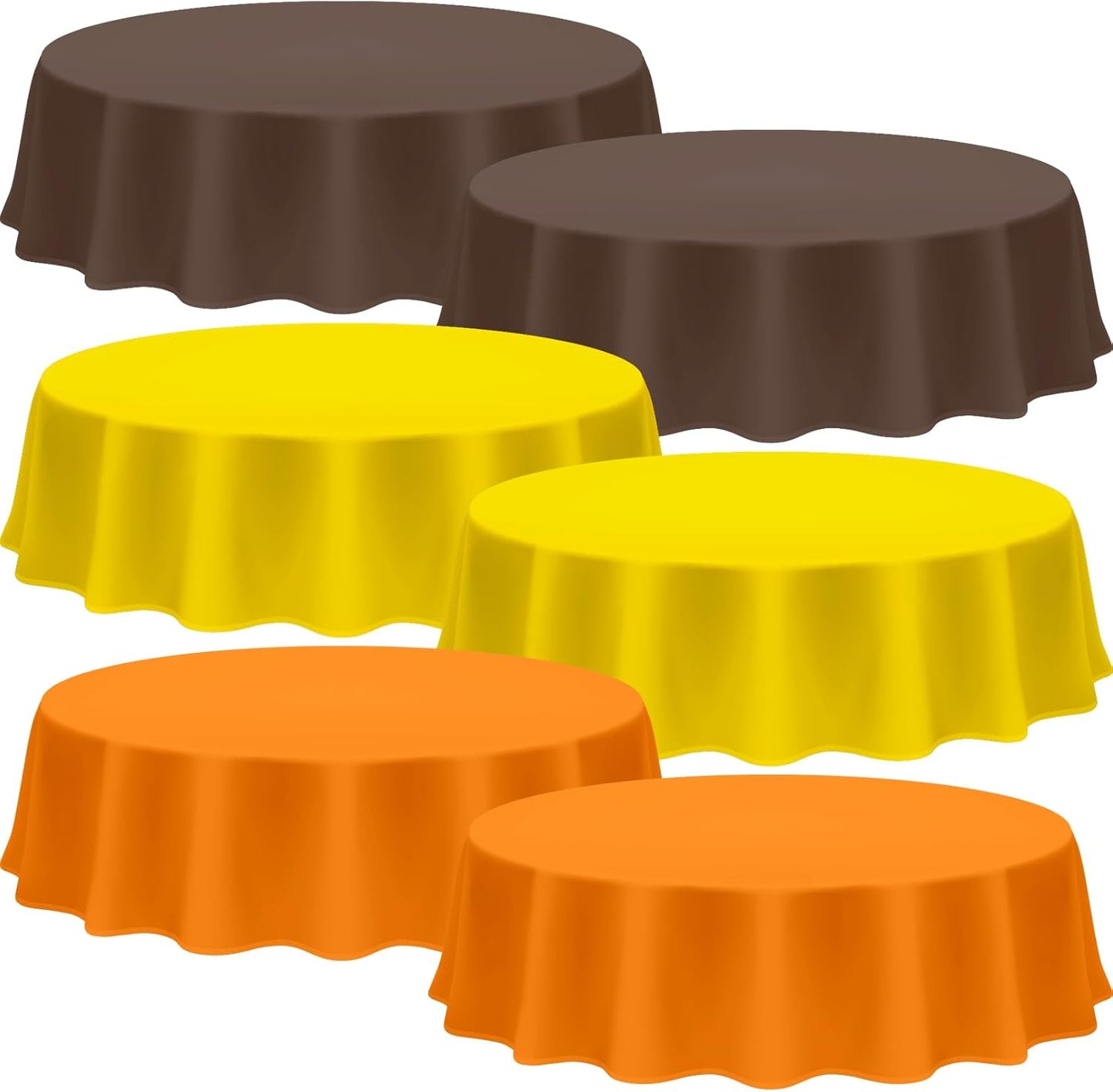 Patelai 24 Pcs Fall Plastic Round Tablecloth for Thanksgiving