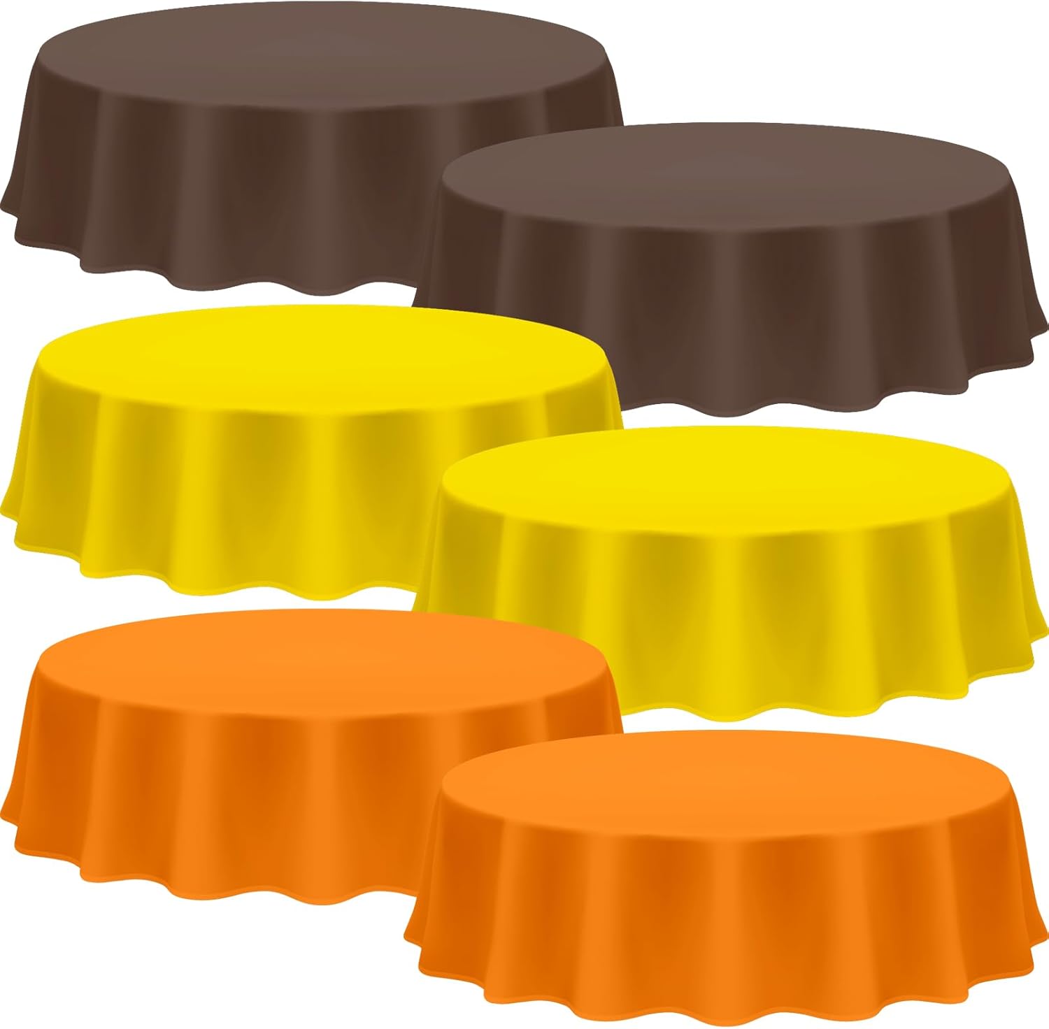 Patelai 24 Pcs Fall Plastic Round Tablecloth for Thanksgiving