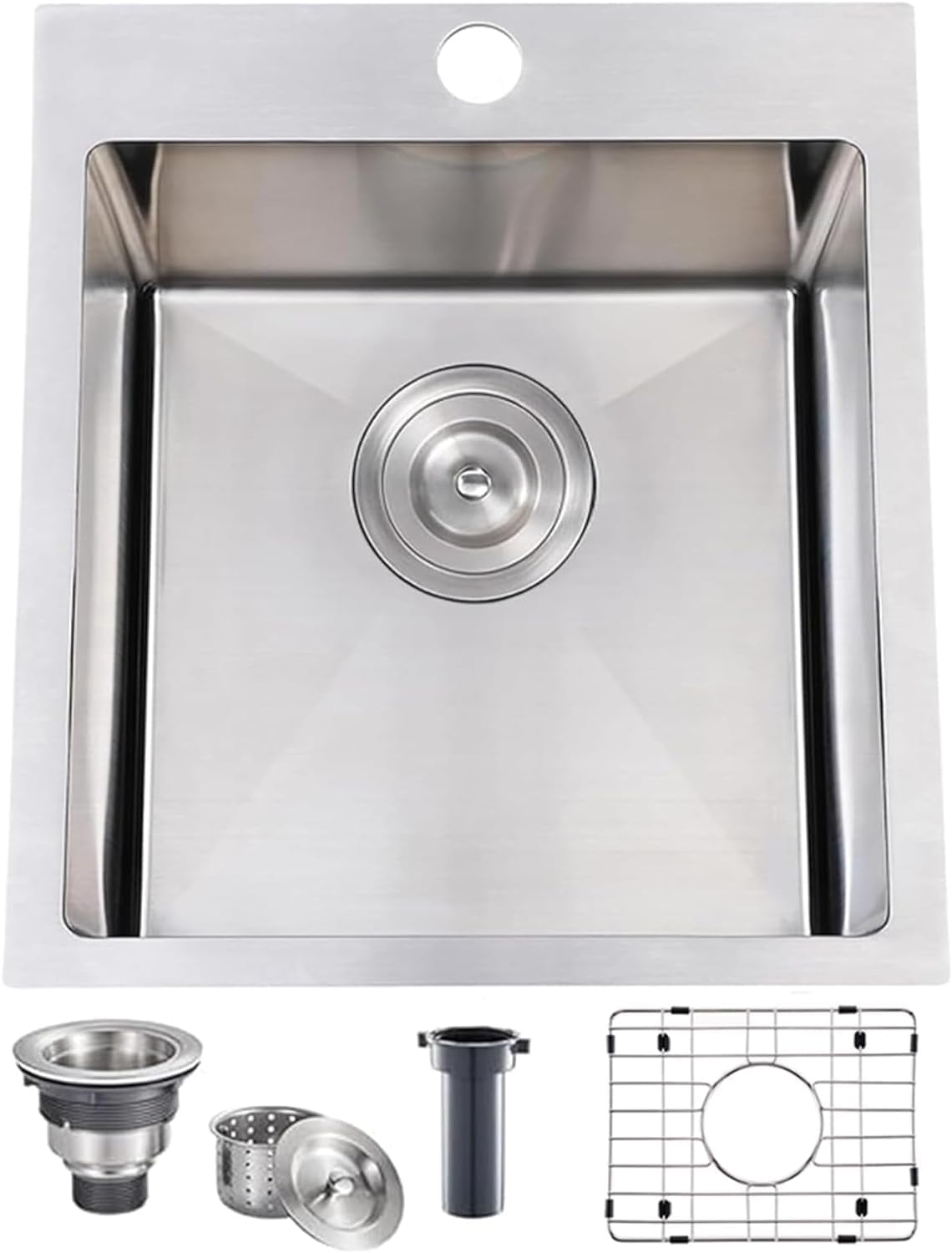 VCCUCINE Bar Sink Drop in 15 x 17 Inch Stainless Steel Sink