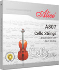 Alice 4/4 Cello Strings Set - Soft, Sweet Concert Tone