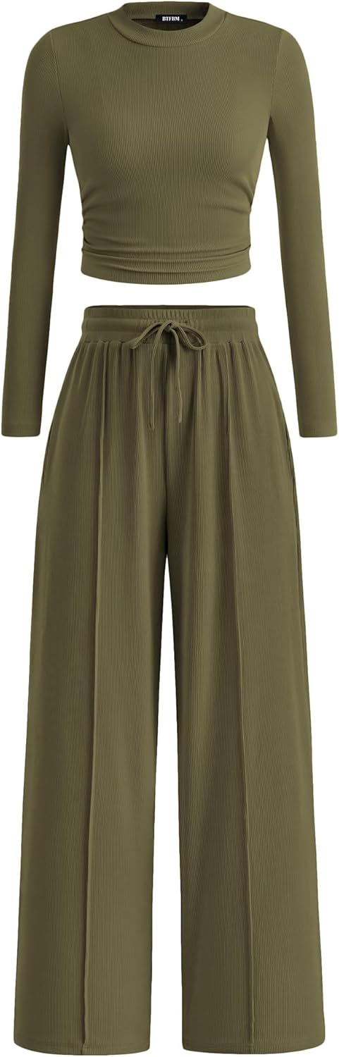 BTFBM Casual 2 Piece Sets For Women Fall Outfits 2025