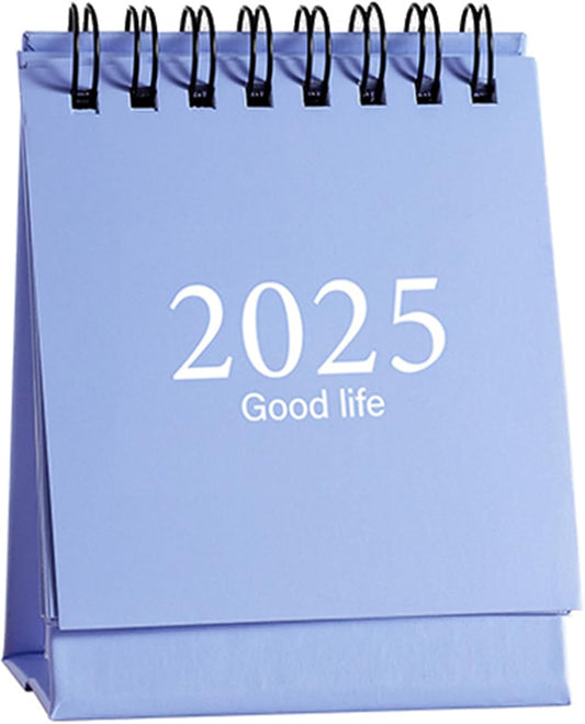 2025 Mini Desk Calendar - Compact Monthly Planner - Blue HBlorecer