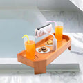 Premium Bamboo Hot Tub Tray Table with Phone Holder for Relaxation