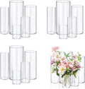 15pcs Glass Vase Cylinder Vases for Centerpieces and Decor