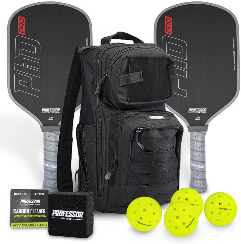 Professor PhD Raw Carbon Fiber Premium Pickleball Paddle Racket