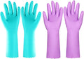 Elgood Reusable Dishwashing Gloves Medium - Latex Free, Cotton Lined