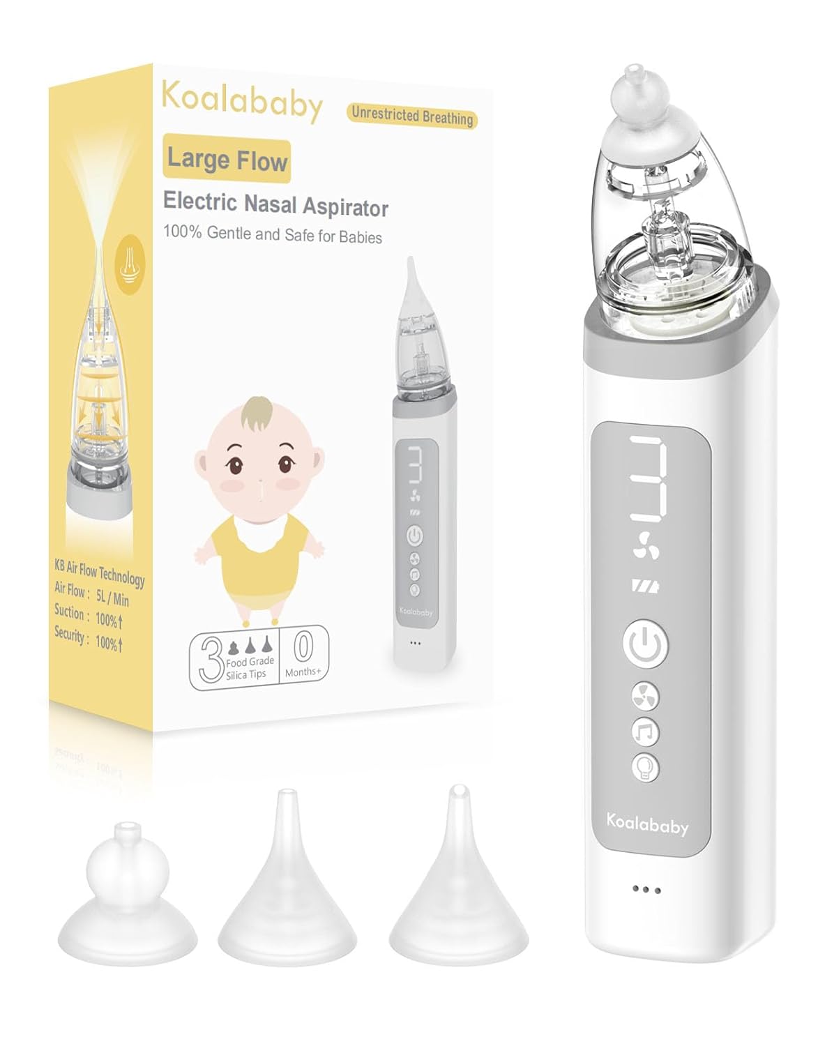 Large Flow Electric Nasal Aspirator for Toddler and Baby Care