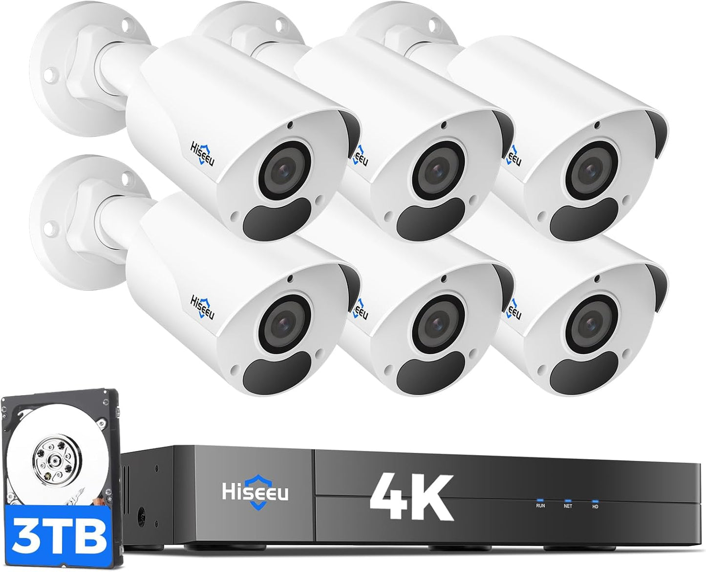 Crystal Clear 4K Security System | 8MP Cameras | Human Detect