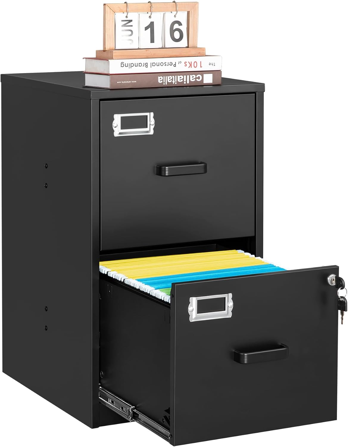 Letaya 2 Drawer File Cabinet with Lock for Secure Storage