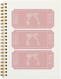 Coquette Pink Bow Notebook Journal 5.5x8.3 in - Pretty Preppy Spiral