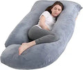 Jcickt Pregnancy Pillow J Shaped Full Body Pillow - Velvet Cover