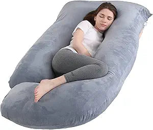 Jcickt Pregnancy Pillow J Shaped Full Body Pillow for Comfort