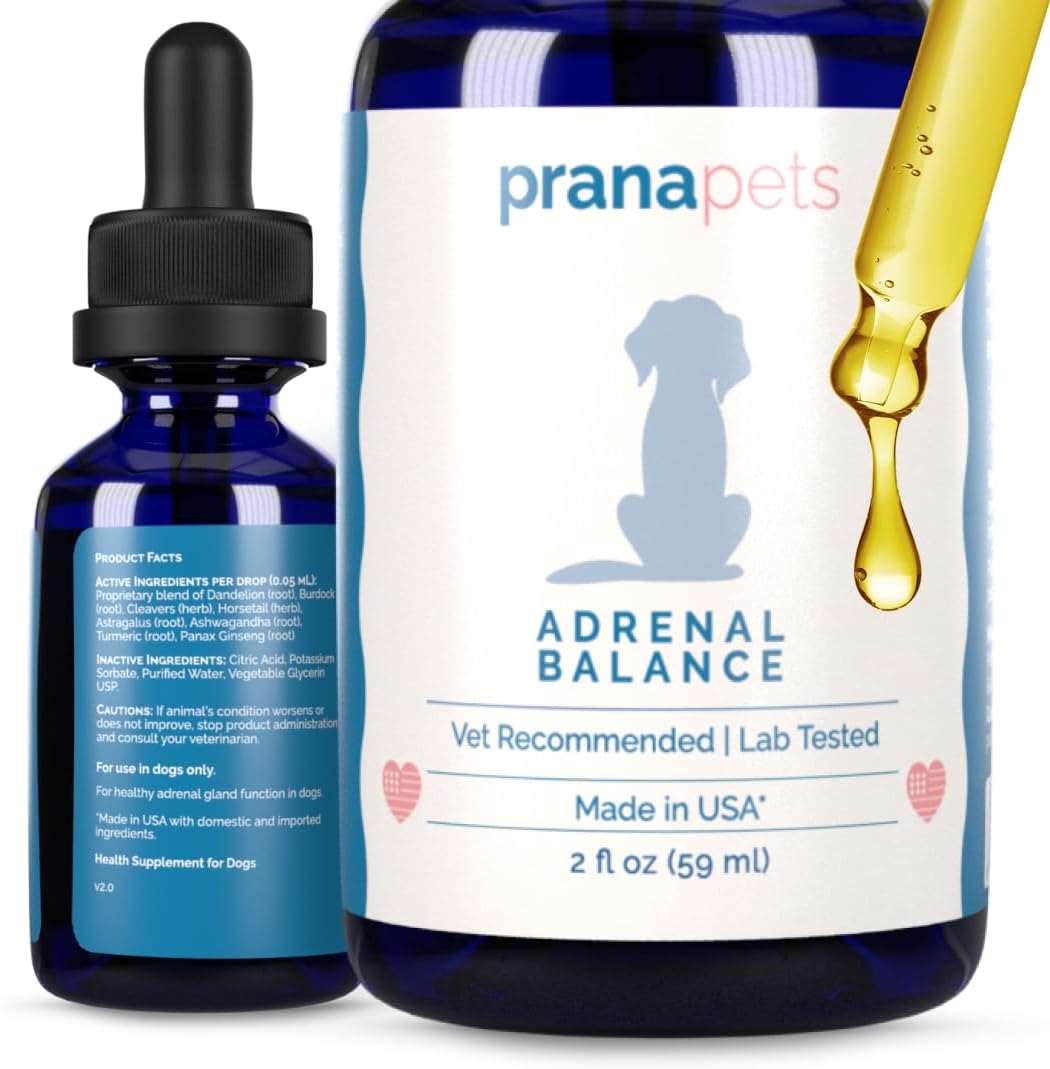 PranaPets Adrenal Balance for Dogs with Cushings Relief Formula