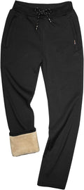 Gihuo Men's Winter Warm Fleece Pants Sherpa Lined Jogger Pants - Cozy