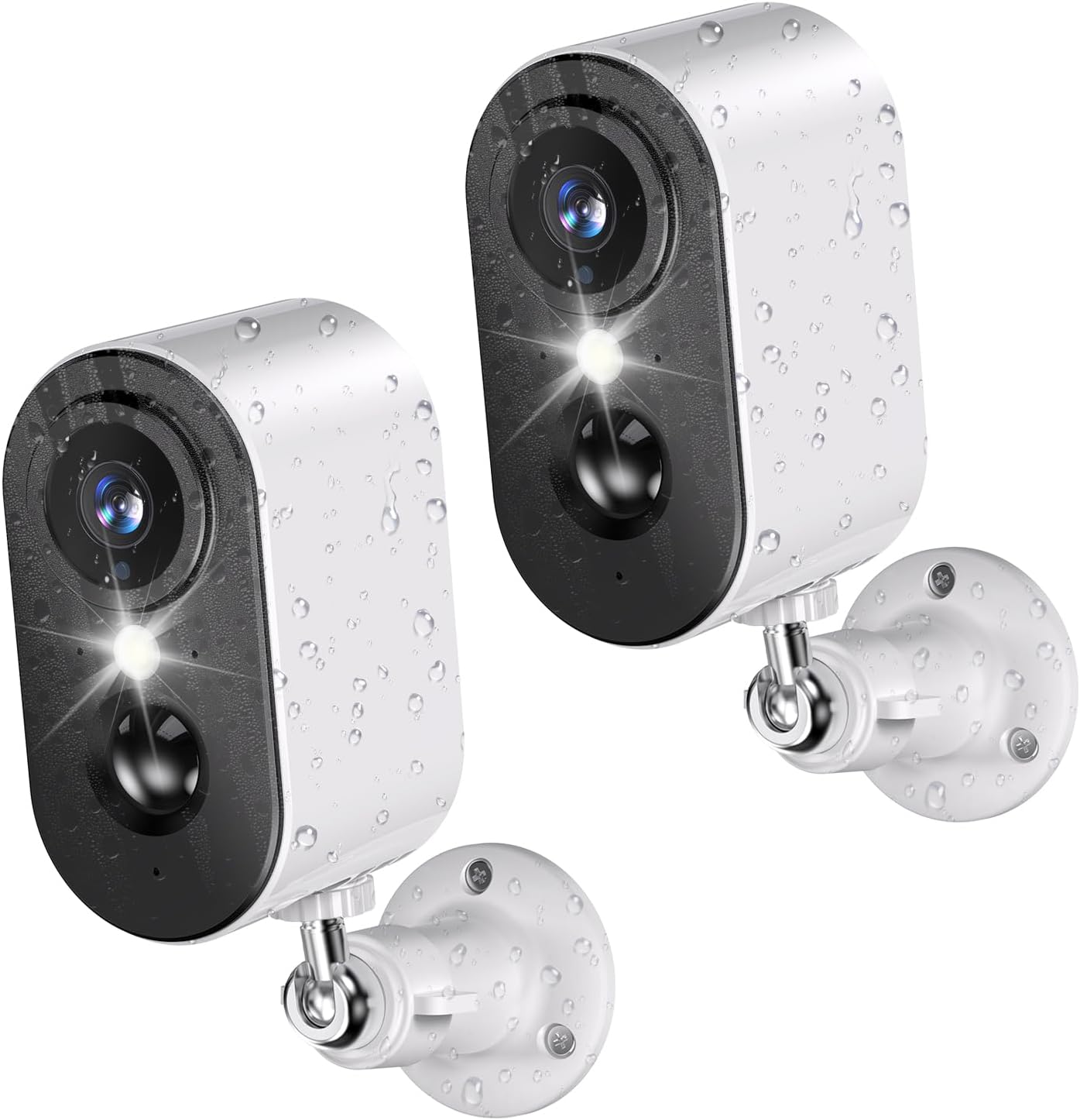 LIWAN 2-Pack 2K Wireless Security Cameras - Color Night Vision